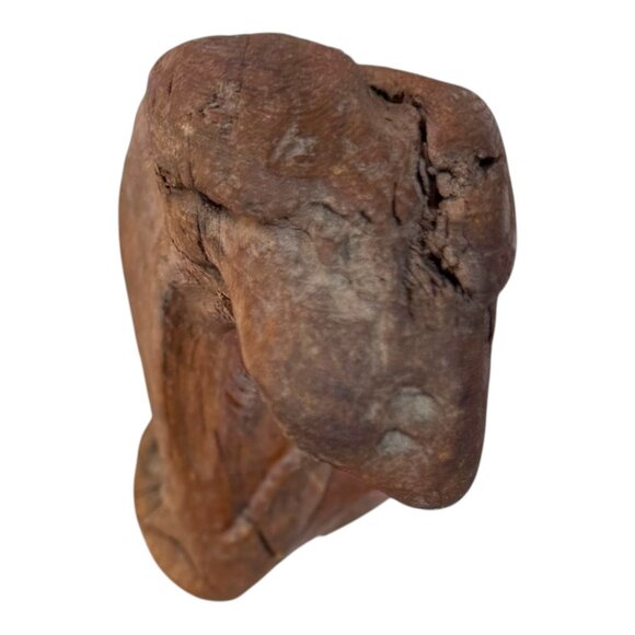 Vintage Hand Carved Wooden Virgin Mary Figure 8.5" Rustic Religious Decor Statue - Picture 7 of 8